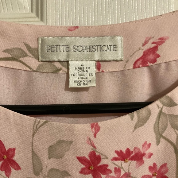 Long sleeveless dress w/beads, lined shear - Picture 2 of 2